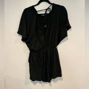 Black‎ ribbed Altard State oversized romper Size Medium thumbnail 2
