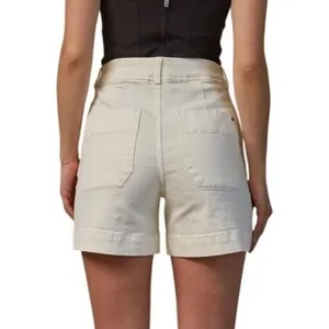 NEW Mica Sz 4-6 (XS) white High‎ Waist Denim Shorts Ivory NWT thumbnail 2