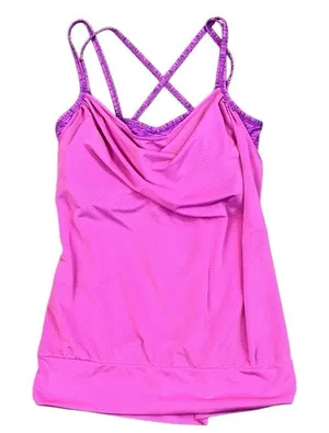 Lucy Feel The Beat Strappy Singlet Tank Top Medium Pink thumbnail 1