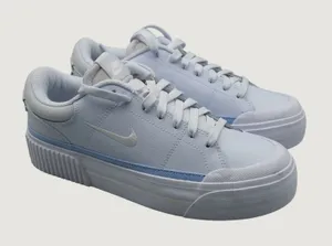 Nike Court Legacy Lift Womens 7.5 Light Blue Platform Sneaker FV5526-001 thumbnail 1