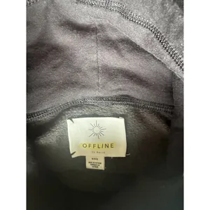 OFFLINE by Aerie Cloud Fleece Oversized Mockneck Sweatshirt Black Size M thumbnail 3