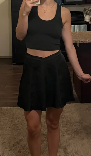 Abercrombie Black Silk Mini Skirt thumbnail 2