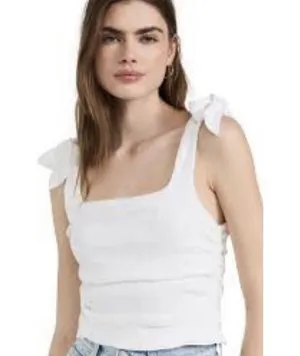 Free People XL White Boulevard Tie Tank thumbnail 3