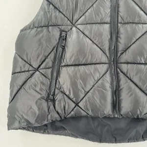 Love & Sports Hooded Puffer Vest XXL Black Zip Up Layering Athleisure Cozy Chic thumbnail 3