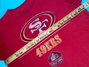 NFL TEAM APPAREL SF 49ers short sleeve pullover t-shirt vintage red gold size M thumbnail 5