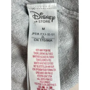 Disney Store Minnie Mouse Sweater M Gray Striped Sleeve Top thumbnail 4