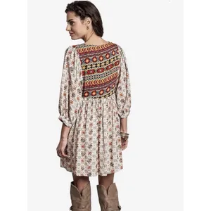 Umgee Women's Dress medium Bohemian flowy Floral Babydoll Tunic western y2k thumbnail 2