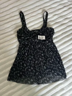 Express Sheer Black Tank Top thumbnail 1