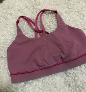 Lululemon Women’s Pink Strappy Sports Bra - Soft Support thumbnail 1