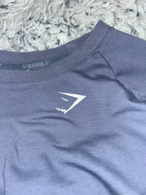 Cotton Purple Gymshark Workout Lounge Cropped Top thumbnail 3