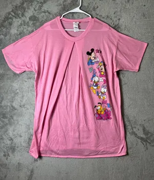 Disney‎ Mickey Minnie Friends Playtime Pink Sleep Shirt Nightgown Lounge Large thumbnail 1
