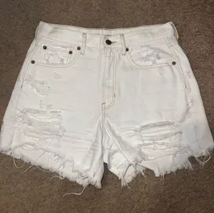 American Eagle White Jean Shorts thumbnail 1