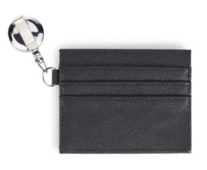 Retractable ID Badge Holder Wallet Black Card Case Lanyard NEW thumbnail 1
