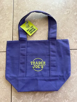 Trader Joe’s mini tote purple thumbnail 1