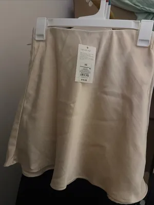 A New Day silk Light Cream A-Line Mini Skirt - Women's thumbnail 2
