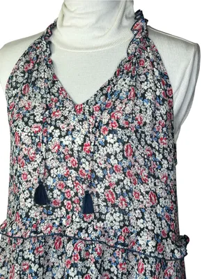 Dear John Whitley dress maxi floral size XS ruffle tiered sleeveless thumbnail 3