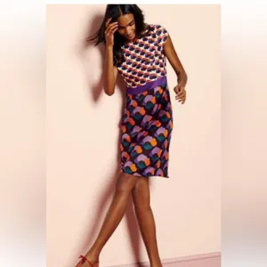 Boden Cream‎ and Orange Dress thumbnail 3