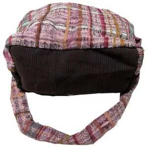 Handmade Metallic Embroidered Festival Bucket Shoulder Bag thumbnail 4