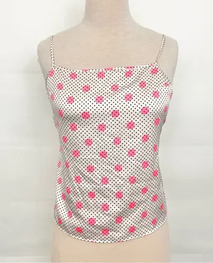 Victoria’s Secret polka dot spaghetti strap adjustable tank top pajama medium thumbnail 1