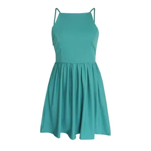 NWT Womens Fancyinn Teal Sleeveless Skater Dress - Sz S thumbnail 3