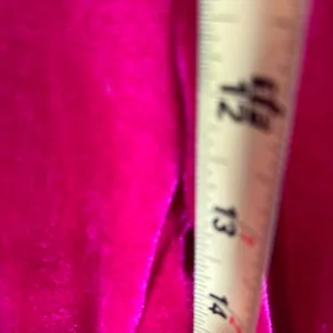 Aura Pink Velvet Wide Leg Pleated Pants High Waist Trousers Size‎ L NEW thumbnail 8