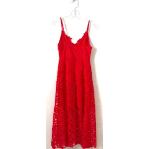ASTR The Label Lace Adjustable Spaghetti Strap Midi Dress Red Size Small thumbnail 6