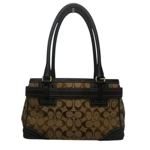 Vintage Y2K tan and brown Coach Signature Hampton bag thumbnail 3