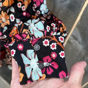 NWT Free People Daisy Jane Black Floral Swing Dress Generous Medium Retail $148 thumbnail 14