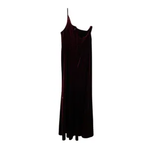 Azazie Kala Bridesmaid Dress A18 Plus Size Burgundy Wine One-Shoulder Velvet thumbnail 7