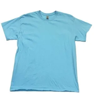 Gildan Light Blue Crewneck Tee | Oversized Cotton T-Shirt Women’s Size Large thumbnail 1