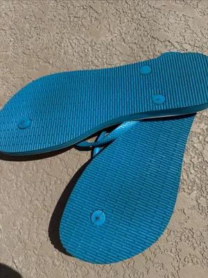 Havianas x Mara Hoffman Colorful Patterned Flip Flops with Teal Straps thumbnail 4