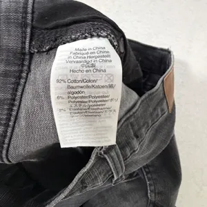 Madewell 9 Inch High Rise Skinny Jean 26 Faded Black Ripped Knee Raw Hem thumbnail 5