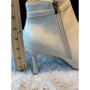 Black Lace Up Block Heel Ankle Boots Lug Sole Side Zip Booties PILATE-13 7.5 thumbnail 6