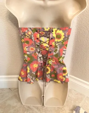 Fossil Like new adorable lace up back top. Sz S thumbnail 2
