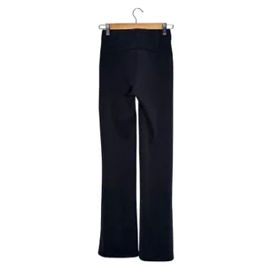 Lululemon Brushed‎ Softstreme Ribbed Zip Flared Pants Women Sz 2 Black Excellent thumbnail 7