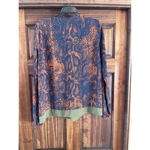 Cabi Python Border faux wrap blouse M thumbnail 5
