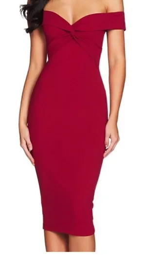 Revolve Nookie Off The Shoulder Ruby
Dress(Size XLARGE) thumbnail 1