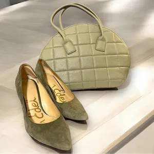Bowler Style Bag•Bag•Shoulder Bag•Purse•Tote•Olive Green•Vintage Boutique Style thumbnail 2