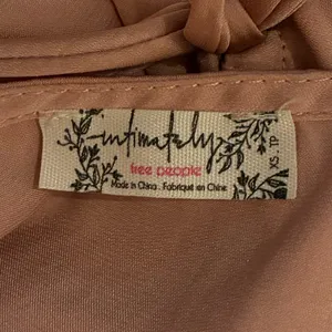 Intimately Free People pale pink satin lace trim side tie cropped camisole. XS thumbnail 5