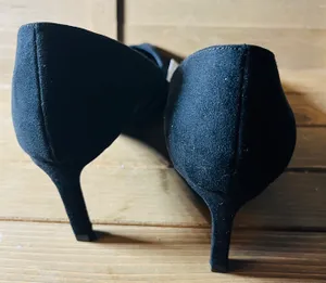 H&M Black Suede Pumps Shoes size 7 thumbnail 3