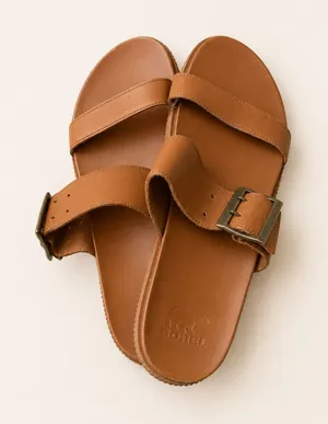 Sorel Ella II Buckle Slide Sandals | Cognac Brown | Size 11 thumbnail 1