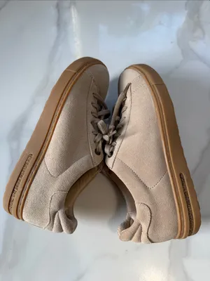 Birkenstock Suede Lace-Up Sneakers in Blush Tan thumbnail 9