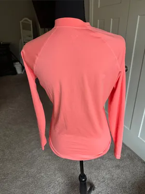 Roxy Coral Pink Long-Sleeve Rashguard Top NWOT thumbnail 3
