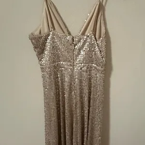 Lulu's Sequin Maxi Dress in Champagne Beige Evening Formal Party Wedding Dress thumbnail 3