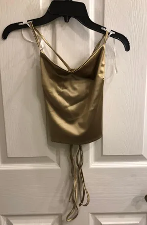 Gold Satin Top thumbnail 3