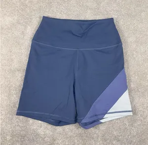 spiritual gangster biker shorts blue stripe color block‎ xs thumbnail 1