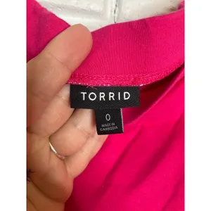 Torrid foxy off the shoulder skater dress‎ pockets hot pink women's size 0/large thumbnail 3