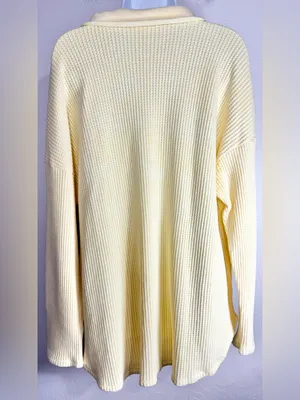 BUCKETLIST Pale Yellow Oversized Button thumbnail 5