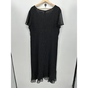 Sagharbor Womens Black Maxi Dress Size XL‎ Dainty Fairy Y2K Polka Dot Coquette thumbnail 2