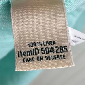 L.L. Bean Premium Washable Linen Long Tunic Top Size Large 100% Linen Fair Aqua thumbnail 6
